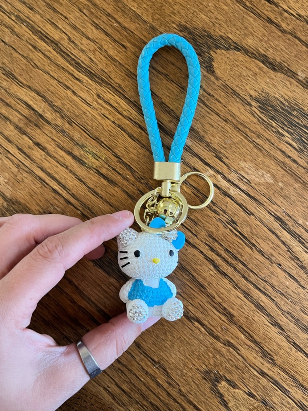 Hello Kitty Blue Braided Loop Keychain - Picture 3 of 3